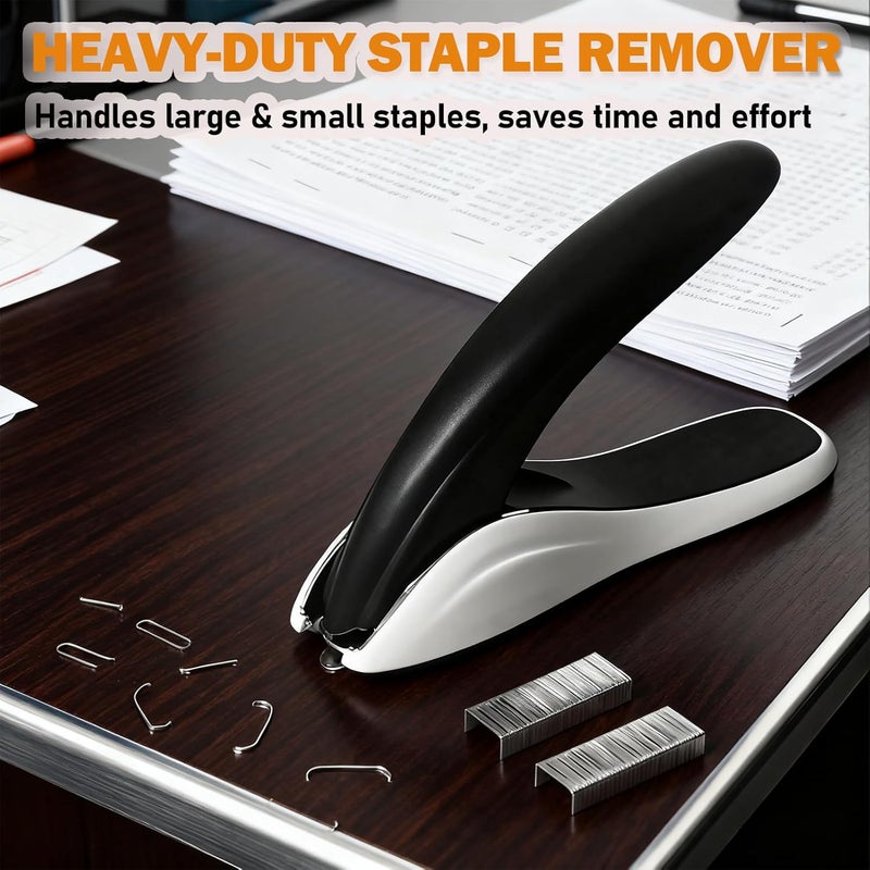 Auterflym Aterflym Professional Staple Remover & Puller – Staple Remover Without Tearing, Heavy Duty Stapler Remover Tool, White & Black, 2 Pack for Office/Desk/Classroom - Image 5